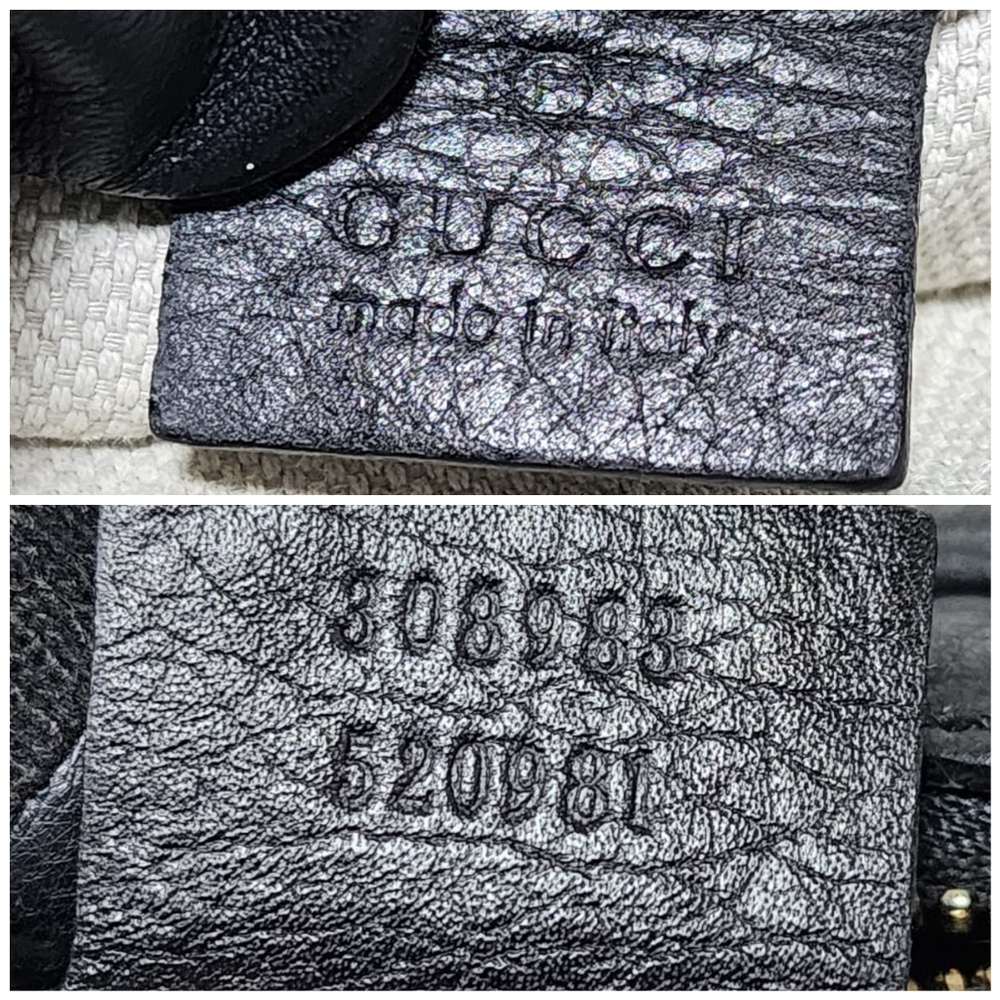 GUCCI Pebbled Leather Soho Chain Shoulder Bag Black - Picture 4 of 16